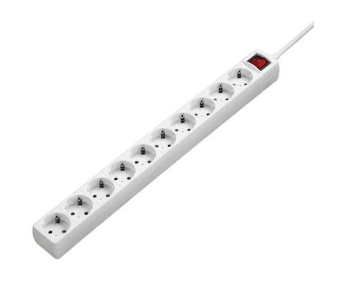 Hama 00137234 limitador de tensión Blanco 10 salidas AC 230 V 3 m