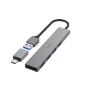 Hama 00200141 hub de interfaz USB 3.2 Gen 1 (3.1 Gen 1) Type-A 5000 Mbit/s Gris