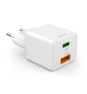 Hama 00201991 cargador de dispositivo móvil Auriculares, Batería portátil, Smartphone, Tableta Blanco Corriente alterna Carga rápida Interior