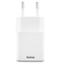 Hama 00201991 cargador de dispositivo móvil Auriculares, Batería portátil, Smartphone, Tableta Blanco Corriente alterna Carga rápida Interior