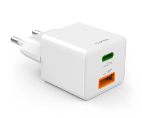 Hama 00201991 cargador de dispositivo móvil Auriculares, Batería portátil, Smartphone, Tableta Blanco Corriente alterna Carga rápida Interior