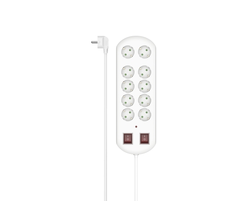Hama 00223163 base múltiple 2 m 10 salidas AC Interior Blanco