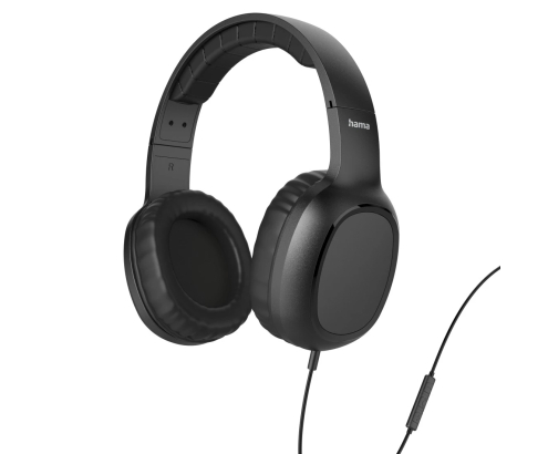 Hama Auricular «Fun C» de botón, Micrófono, Guía de cable en un lado, USB-C, Negro