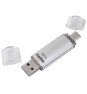 Hama C-Laeta unidad flash USB 64 GB USB Type-A / USB Type-C 3.2 Gen 1 (3.1 Gen 1) Plata