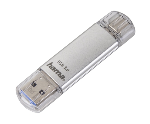 Hama C-Laeta unidad flash USB 64 GB USB Type-A / USB Type-C 3.2 Gen 1 (3.1 Gen 1) Plata