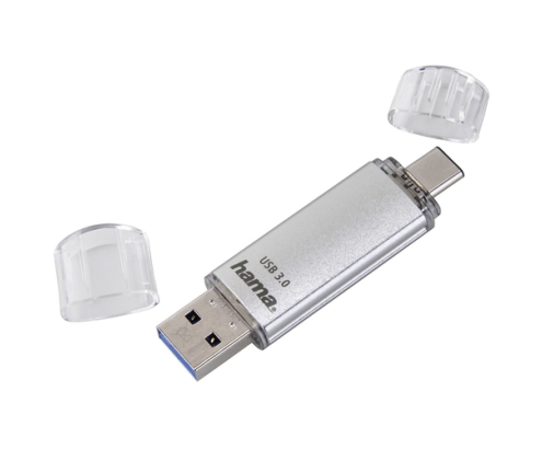 Hama C-Laeta unidad flash USB 64 GB USB Type-A / USB Type-C 3.2 Gen 1 (3.1 Gen 1) Plata