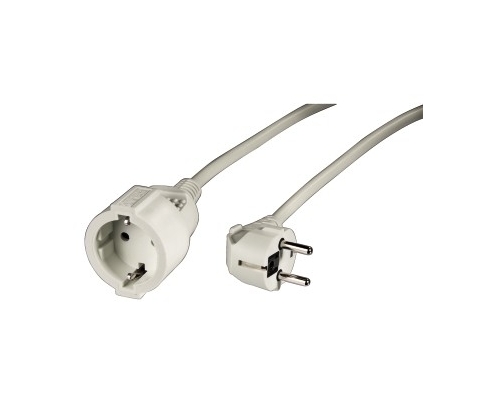 Hama | Cable con enchufe de 10 metros, seguro, resistente, color blanco.