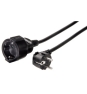 Hama | Cable con enchufe de 10 metros, seguro, resistente, color negro