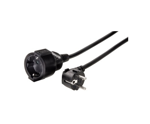 Hama | Cable con enchufe de 10 metros, seguro, resistente, color negro