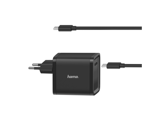 Hama | Cargador universal de portátil USB C de 45W, carga rápida, color negro