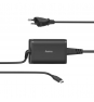 HAMA Cargador universal portátil, USB-C, compatible con portátil, móvil y tablet, de 5-20V/65W, Color negro.