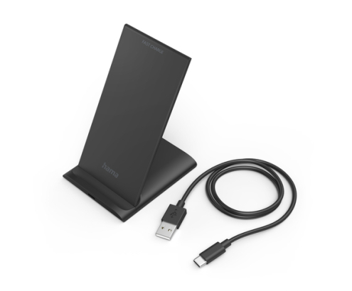 Hama QI-FC10S Smartphone Negro USB Cargador inalámbrico Carga rápida Interior