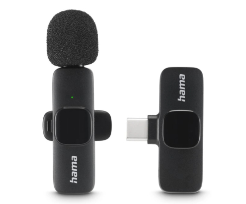 Hama Smart Wireless Negro Micrófono de corbata/solapa