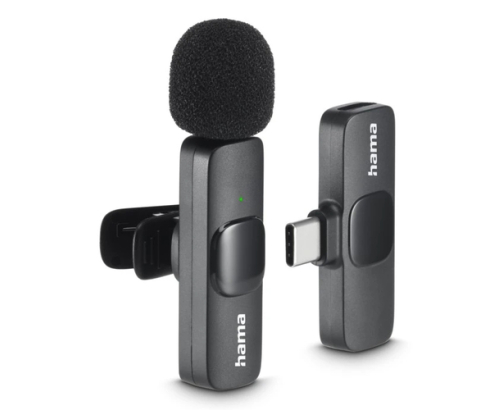 Hama Smart Wireless Negro Micrófono de corbata/solapa