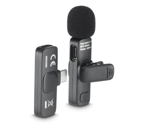 Hama Smart Wireless Negro Micrófono de corbata/solapa