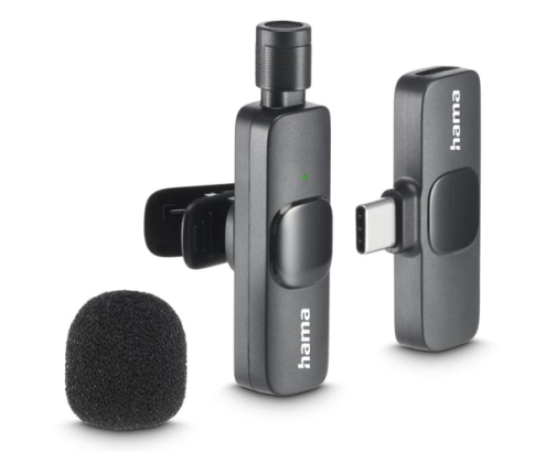 Hama Smart Wireless Negro Micrófono de corbata/solapa