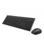 HAMA teclado y ratón inalámbrico, alcance del bluetooth de hasta 8 metros,  Cortino ESPAÍ‘OL, Color negro