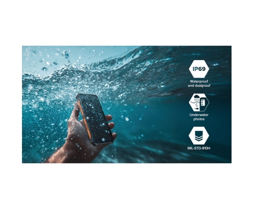 Hammer Energy X2 6+(6)/128GB Black-Orange Smartphone Rugerizado