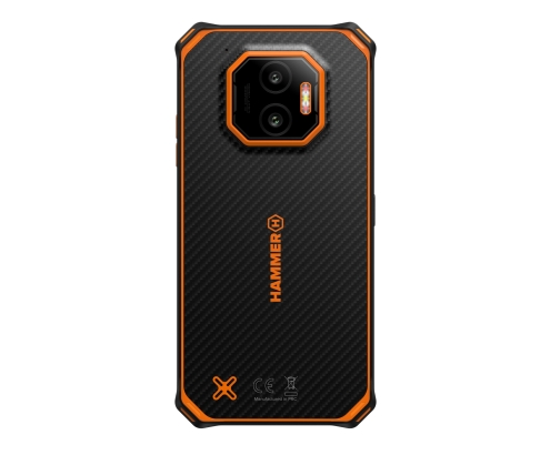Hammer Energy X2 5G 8+(6)/256GB Black-Orange Smartphone Rugerizado