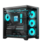 Hiditec H3 PRO Midi Tower Negro, Transparente