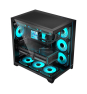Hiditec H3 PRO Midi Tower Negro, Transparente