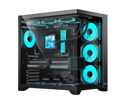 Hiditec H3 PRO Midi Tower Negro, Transparente