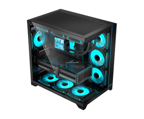Hiditec H3 PRO Midi Tower Negro, Transparente
