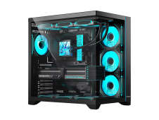Hiditec H3 PRO Midi Tower Negro, Transparente