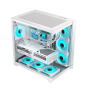 Hiditec H3 PRO Midi Tower Transparente, Blanco