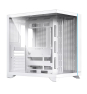 Hiditec H3 PRO Midi Tower Transparente, Blanco