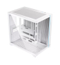 Hiditec H3 PRO Midi Tower Transparente, Blanco