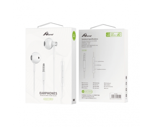 Home Serie Enjoy YEP-03 auriculares con microfono. Conexion Mini Jack 3.5mm. Control de volumen
