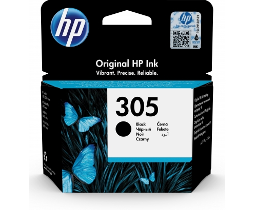 HP 305 cartucho de tinta 1 pieza Original Rendimiento estándar Negro