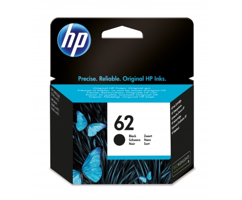 HP 62 Cartucho Original Rendimiento estándar Negro