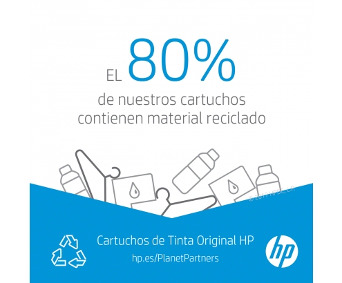HP 62 Cartucho Original Rendimiento estándar Negro