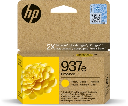 HP 937e Cartucho de Tinta Alta capacidad Original EvoMore amarilla
