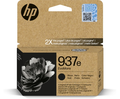 HP 937e Cartucho de Tinta Alta capacidad Original EvoMore negra