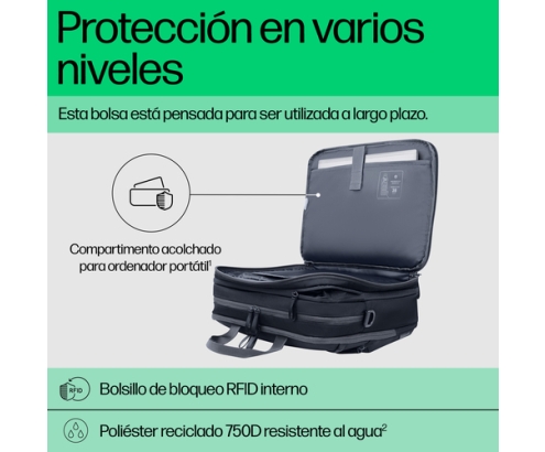 HP Bolsa para portátil de 14 pulgadas Travel Plus 15L