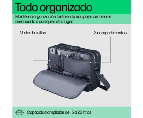 HP Bolsa para portátil de 14 pulgadas Travel Plus 15L