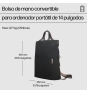 HP Bolso de mano de mochila para ordenador portátil convertible de 14 pulgadas