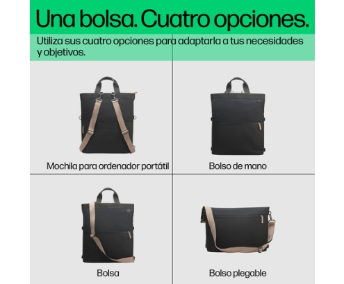 HP Bolso de mano de mochila para ordenador portátil convertible de 14 pulgadas