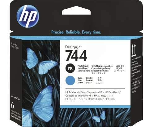 HP Cabezal de impresión DesignJet 744 negro fotográfico/cian
