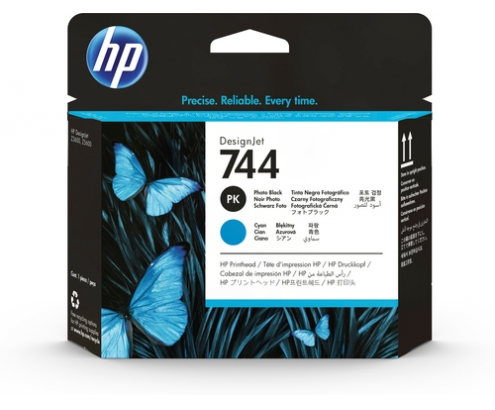 HP Cabezal de impresión DesignJet 744 negro fotográfico/cian