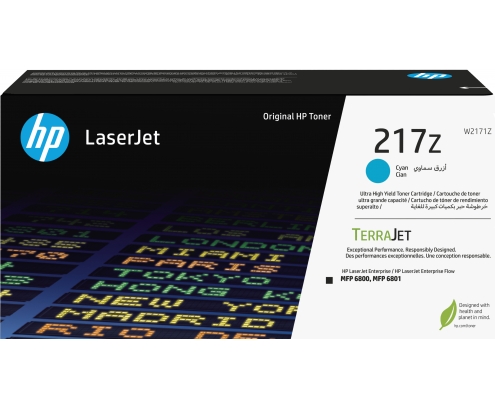 HP Cartucho de tóner Original LaserJet 217Z de ultra alta capacidad cian