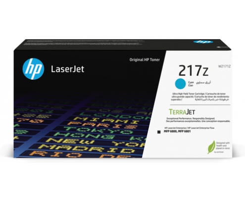 HP Cartucho de tóner Original LaserJet 217Z de ultra alta capacidad cian