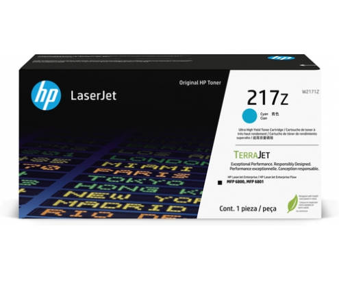 HP Cartucho de tóner Original LaserJet 217Z de ultra alta capacidad cian