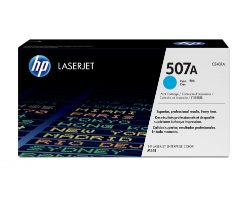 HP Cartucho de tóner original LaserJet 507A cian