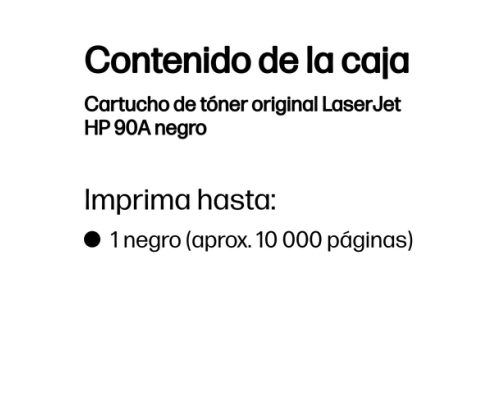 HP Cartucho de tóner original LaserJet 90A negro