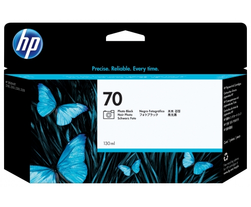 HP Cartucho de tinta DesignJet 70 negro fotográfico de 130 ml
