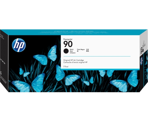 HP Cartucho de tinta DesignJet 90 negro de 775 ml
